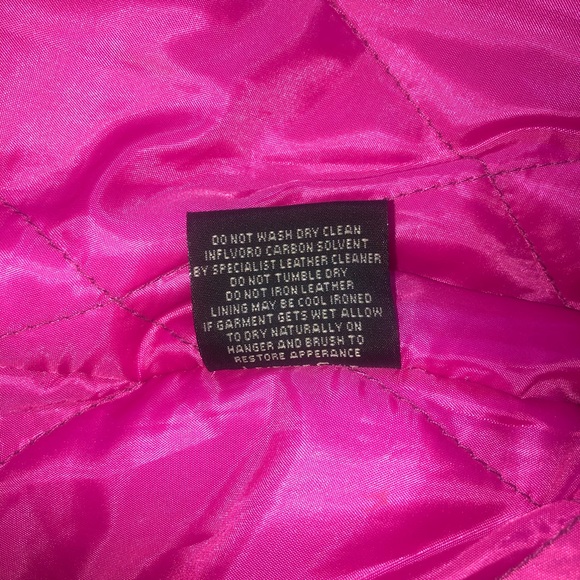 Pink Leather Insulated Jacket by LeatherCulture - Picture 8 of 11